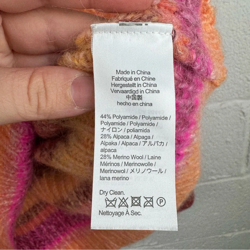 J.Crew Wide Sleeve Alpaca Blend Sweater in Ombré Stripe Size S - Picture 8 of 12